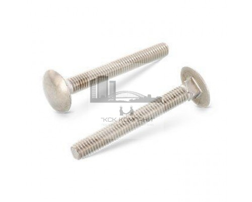 M 6X120/120 DIN 603 A4 Болт нержавеющий с квадратным подголовком, полукруглой головкой, полная резьба