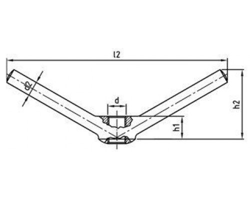 DIN 80701 М16 A4 Гайка нержавеющая с двуплечим рычагом (рычажковая)