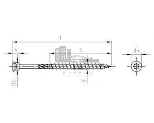 Art. 9245 AISI 410 4,5X80/48 TX20 Шуруп с цилиндрической головой и режущей канавкой нержавеющий для строительства террас  купить в Москве