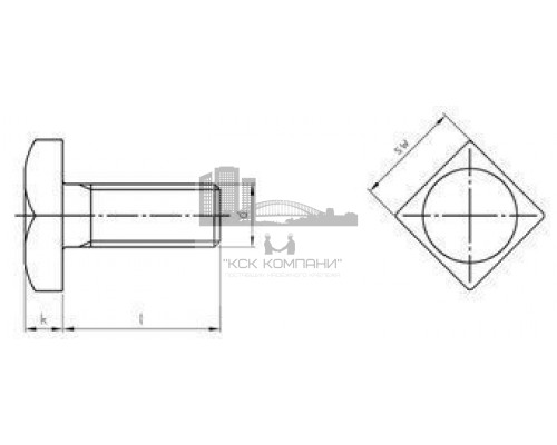 M10X25 A/F Art. 9038 A2 A/F 17 Болт с квадратной головой нержавеющий