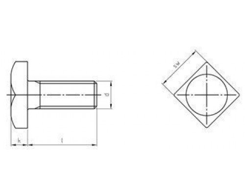 M10X25 A/F Art. 9038 A2 A/F 17 Болт с квадратной головой нержавеющий M10X25 A/F Art. 9038 A2 A/F 17 Болт с квадратной головой нержавеющий