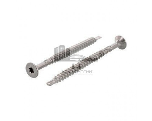 Art. 9246 AISI 410 4,0X45/30 TX15 Шуруп самосверлящий самозенкующий с потайной головой со второй фиксирующей резьбой и звездообразным шлицем TX (Torx) нержа