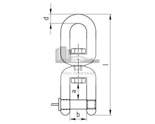 Art. 8255 A4 6 Вертлюг грузоподьемный тип петля-вилка нержавеющий  купить в Москве