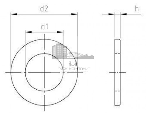 ISO 7090 A2 27 Шайба с фаской стандартная (класс твердости 200 HV)