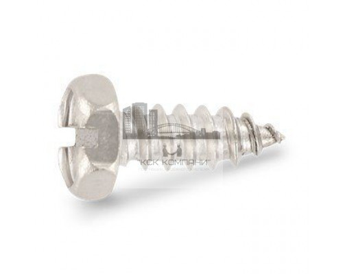 DIN 7976 A2 C 4,2X16 SZ Винт самонарезающий с шестигранной головой и прямым шлицем нержавеющий  купить в Москве