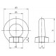 Art. 582 М16 (cast form) A4 Гайка нержавеющая литая, подъемная