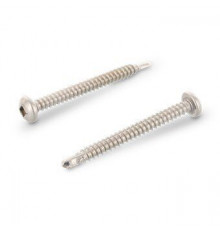 DIN 7504 A2 M 4,8X80 SQ2 Саморез самонарезающий сверлоконечный с полукруглой головой и квадратным шлицем SQ, форма "М" нержавеющий