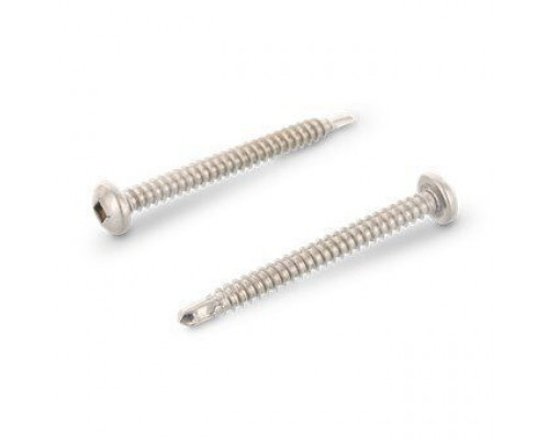 DIN 7504 A2 M 4,2X32 SQ2 Саморез самонарезающий сверлоконечный с полукруглой головой и квадратным шлицем SQ, форма М нержавеющий  купить в Москве