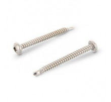 DIN 7504 A2 M 4,2X50 SQ2 Саморез самонарезающий сверлоконечный с полукруглой головой и квадратным шлицем SQ, форма "М" нержавеющий