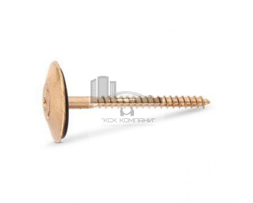 Art. 9169 A2-Cu 4,5X50 Z Шуруп по дереву с полупотайной головой с незакрепленной EPDM-шайбой (25 мм), шлиц PZ  купить в Москве