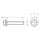 M 12X80/80 DIN 6921 A2 Болт нержавеющий с шестигранной головкойи фланцем с насечками