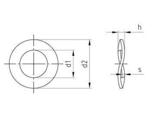 DIN 137 AISI 301 B 6 Шайбы типа B волнистые пружинные