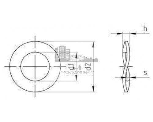 DIN 137 AISI 301 B 4 Шайбы типа B волнистые пружинные