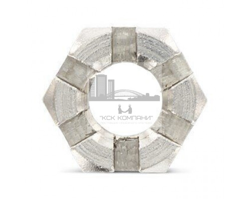 DIN 935 М10 SW17 A2 Гайка нержавеющая с прорезями шестигранная (корончатая)