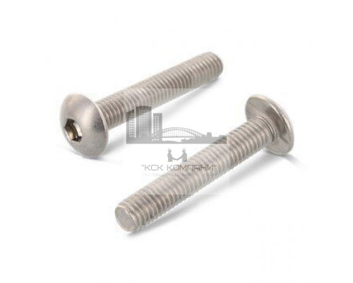 ISO 7380-1 A2 M8X60 A/F 5,5 Винт с полной резьбой и полукруглой головой без фланца