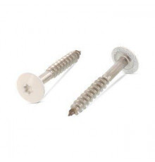 Art. 9086 A2 4,8X32 TX20 - RAL 9001 Саморез с расширенной низкой полукруглой головкой, неполной резьбой и звездообразным шлицем TX