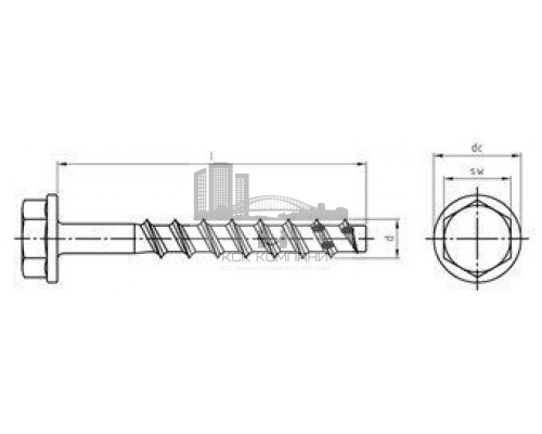 7,5X60/5 SW 13 Art. 9001 A4 Болты нержавеющие с шестигранной головкой для бетона ETA-15/0514  купить в Москве