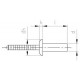 Заклепка 3.2x14 ISO 16585 A2 нержавеющая, глухая, с плоской головкой, закрытая, рифленая оправка