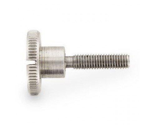 DIN 465 AISI 303 M 3X8 Винт нажимной нержавеющий с шлицем и накатанной головкой высокий рифленый