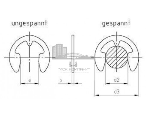 DIN 6799 1.4532 7 Стопорное быстросъемное кольцо упорное нержавеющее для вала  купить в Москве
