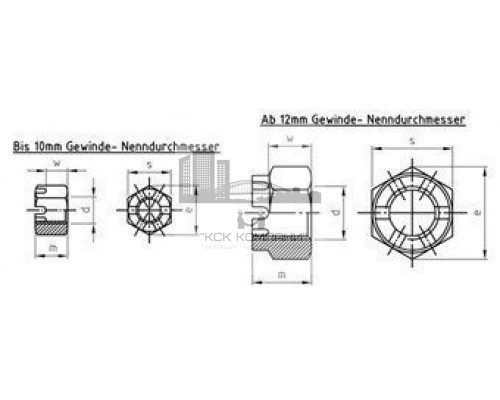 DIN 935 М27 SW41 A4 Гайка нержавеющая с прорезями шестигранная (корончатая)