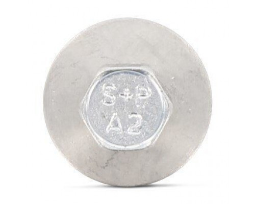 Art. 9059 A2 BZ 6,3X16 Саморез фасадный с тупым концом и шестигранной головкой и EPDM-шайбой 19 мм