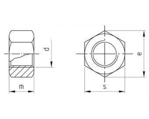 ISO 4032 М24 SW36 A4-70 Гайка нержавеющая шестигранная