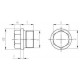 DIN 910 A4 M 22X1,5 согласно DIN 13 Пробка резьбовая нержавеющая с метрической резьбой, с шестигранной головкой и фланцем