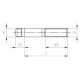 DIN 938 A2 M 20X40 Шпилька резьбовая с ввинчиваемым концом ~1d нержавеющая