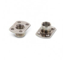 Art. 9060 A2 M 6 d 22 / h 8,5 Гайка нержавеющая с плоским фланцем форма B, приварная с 4 точками сварки