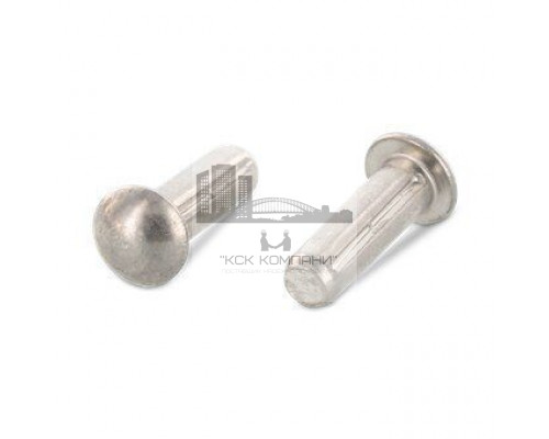 DIN 1476 A2 3X16 Штифт с полукруглой головой, насечкой по всей длине с трех сторон и фаской нержавеющий