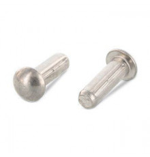 DIN 1476 A2 1,4X5 Штифт с полукруглой головой, насечкой по всей длине с трех сторон и фаской нержавеющий