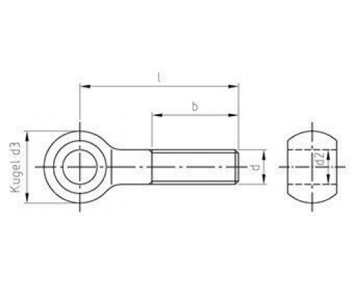 BM 16X80 DIN 444 A2 Болт нержавеющий откидной тип B BM 16X80 DIN 444 A2 Болт нержавеющий откидной тип B