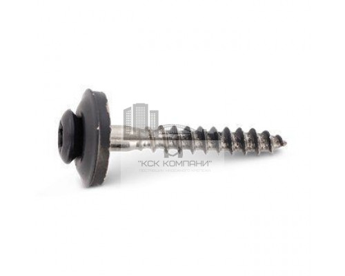 Art. 9087 A2 4,5X25 TX20 - RAL 7016 Шуруп c полупотайной головой и двухсоставной шайбой, звездообразный шлиц TX (TORX), с фиксированной EPDM прокладкой, нержавею  купить в Москве