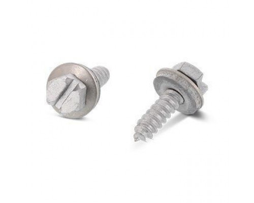 DIN 7976 A2 C 4,2X13 SZ, EPDM-washer 12 мм Саморез с шестигранной головкой, шлицем SL и EPDM прокладкой (12 мм)  купить в Москве