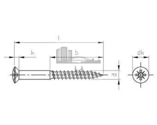 DIN 7995 A2 6,0X110 Z Шуруп по дереву с полупотайной головой и крестообразным шлицем PZ  купить в Москве