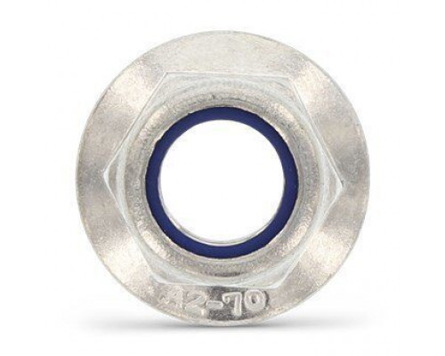 DIN 6926 М12 SW18 A4 Гайка нержавеющая, фланцевая шестигранная с зубцами, самоконтрящаяся