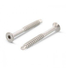 Art. 9040 A2 6,0X140/66 TX25 Саморез с потайной головой и коротким буром самозенкующийся для твердых пород древесины нержавеющий