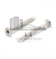 Art. 9040 A2 6,0X50/30 TX25 Саморез с потайной головой и коротким буром самозенкующийся для твердых пород древесины нержавеющий