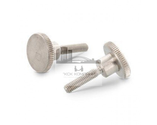 DIN 464 AISI 303 M 4X12 Винт нажимной рифленый высокий нержавеющий с накатанной головкой