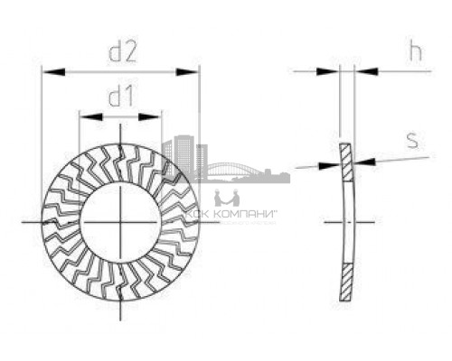 Art. 9219 A4 M 4 Шайбы пружинные Z-образные типа S конические