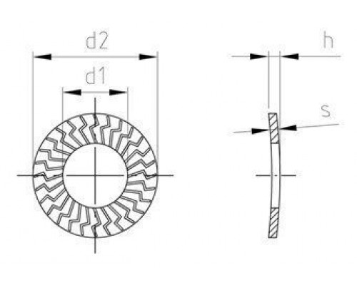 Art. 9219 A4 M 12 Шайбы пружинные Z-образные типа S конические