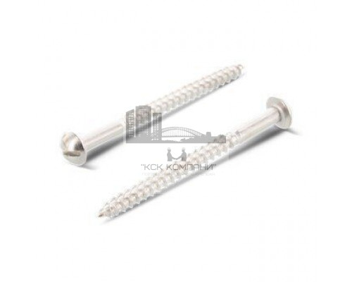 DIN 96 A2 7,0X90 Шуруп нержавеющий с полукруглой головой по дереву