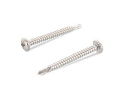 DIN 7504 A4 M 4,8X70 H Саморез самонарезающий сверлоконечный с полукруглой головой форма М и крестообразным шлицем PH (Phillips) нержавеющий  купить в Москве