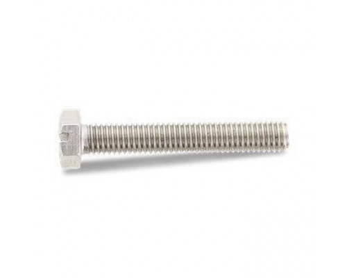 M3X14 SZ DIN 933 A4 Болт нержавеющий с прямым шлицем SL шестигранной головкой, полная резьба M3X14 SZ DIN 933 A4 Болт нержавеющий с прямым шлицем SL шестигранной головкой, полная резьба