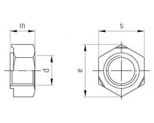 DIN 929 М6 SW11 A2 Гайка нержавеющая приварная, шестигранная
