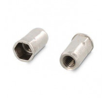 Заклепка М3х9мм Art. 1027 A2 нержавеющая с потайным уменьшенным бортиком, шестигранная, резьбовая