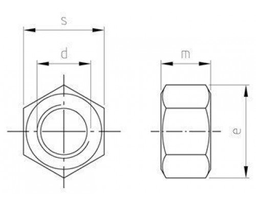 Гайка М1.8 A/F 3,5 DIN 934 A2 нержавеющая, шестигранная с крупной резьбой