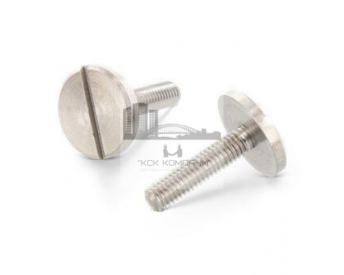 DIN 921 AISI 303 M 6X8 Винт нержавеющий с увеличенной цилиндрической плоской головой и прямым шлицем