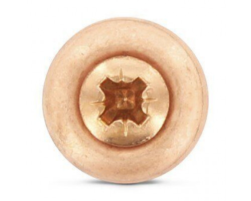 Art. 9067 A2-Cu 5,0X300 Z Шуруп по дереву с полупотайной головой с незакрепленной EPDM-шайбой (15 мм), шлиц PZ